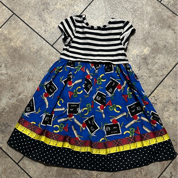 Bonnie Jean Black and White Striped Dress - Picture 5 of 7